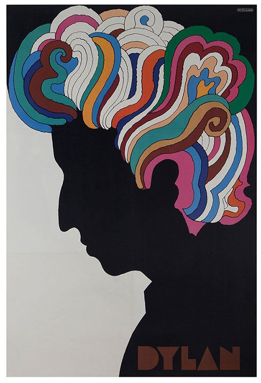 Glaser, Milton. Bob Dylan. 1966. Iconic bust portrait (1 of 1)