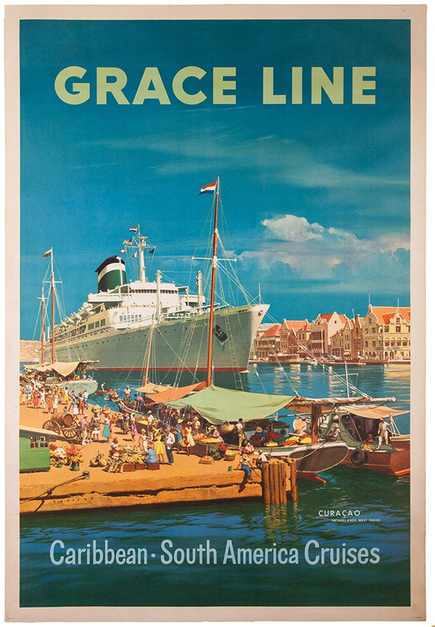 Grace Line: Caribbean, South American Cruises. 1957. (1 of 1)