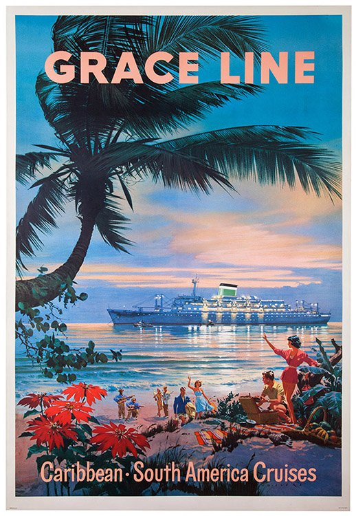 Grace Line: Caribbean, South American Cruises. 1957. (1 of 1)
