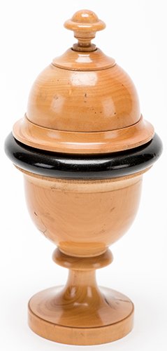 Millet Vase. European, ca. 1900. Handsome boxwood vase (1 of 1)