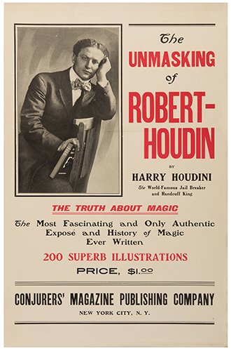 Houdini, Harry (Ehrich Weiss). The Unmasking of (1 of 1)