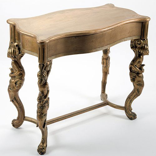 Magician’s Table. American, ca. 1920s. Gold-glazed pine (1 of 2)