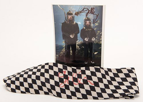 Teller. Necktie and Photograph Signed by Teller. (1 of 1)