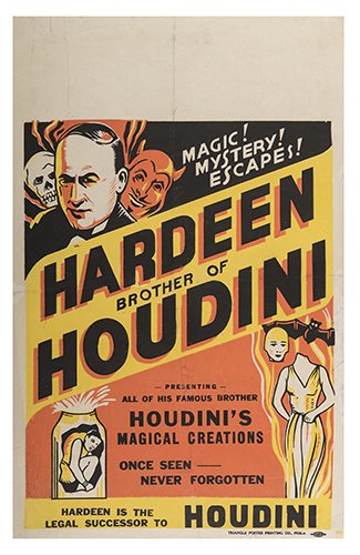 HARDEEN (THEODORE WEISS). Hardeen Brother of Houdini. (1 of 1)