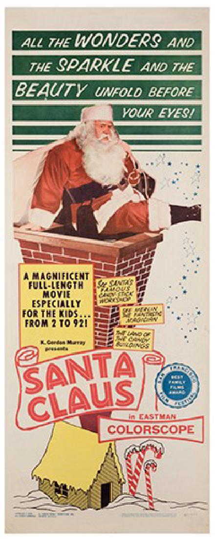Santa Claus.: Santa Claus. K. Gordon Murray, 1960. Insert (36 x 14”). Christmas children’s film. Minor wear around edges. A-.