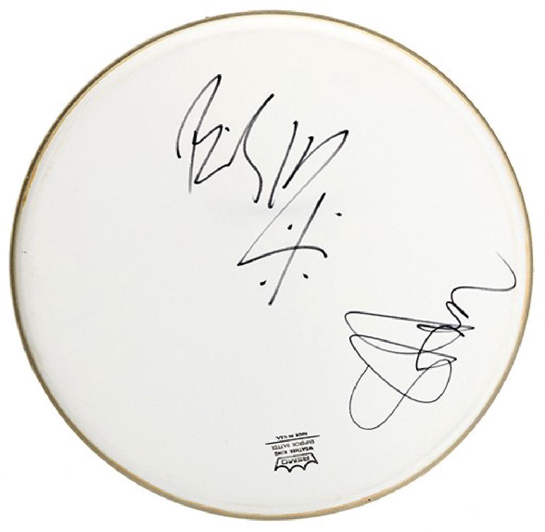 Group of Nine Drum Heads Signed by Classic Rock Bands. (1 of 9)