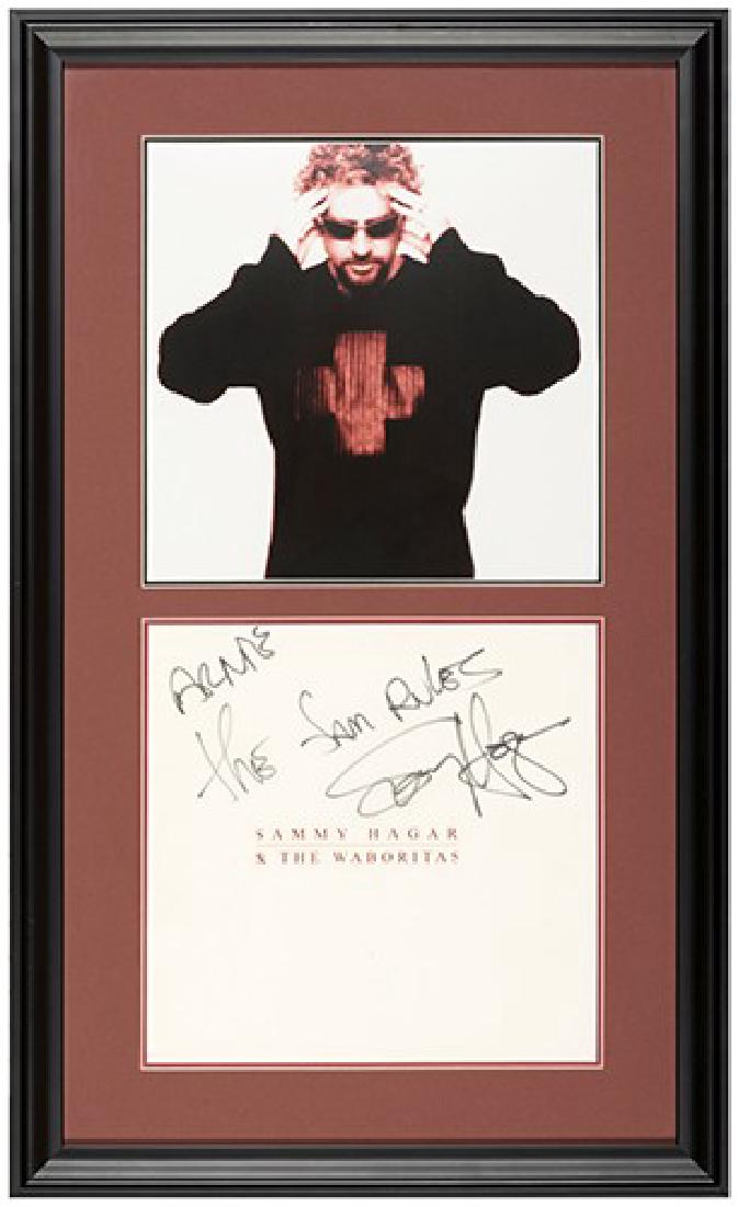 Sammy Hagar & The Waboritas Autographed Photo Display. (1 of 1)