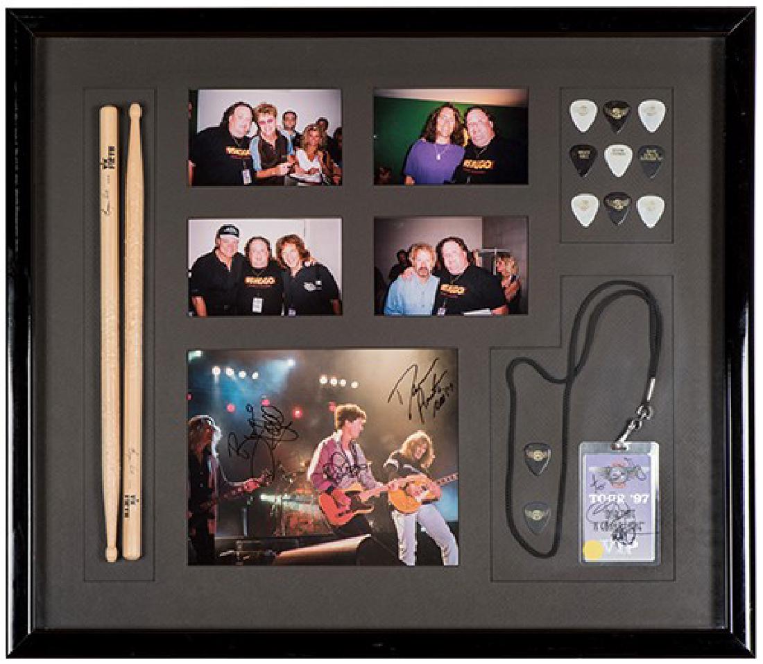 REO Speedwagon Signed Concert Memorabilia Display. (1 of 1)