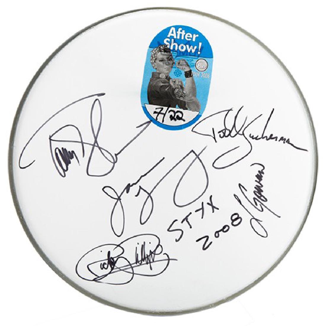 Styx Autographed Drum Head. (1 of 1)
