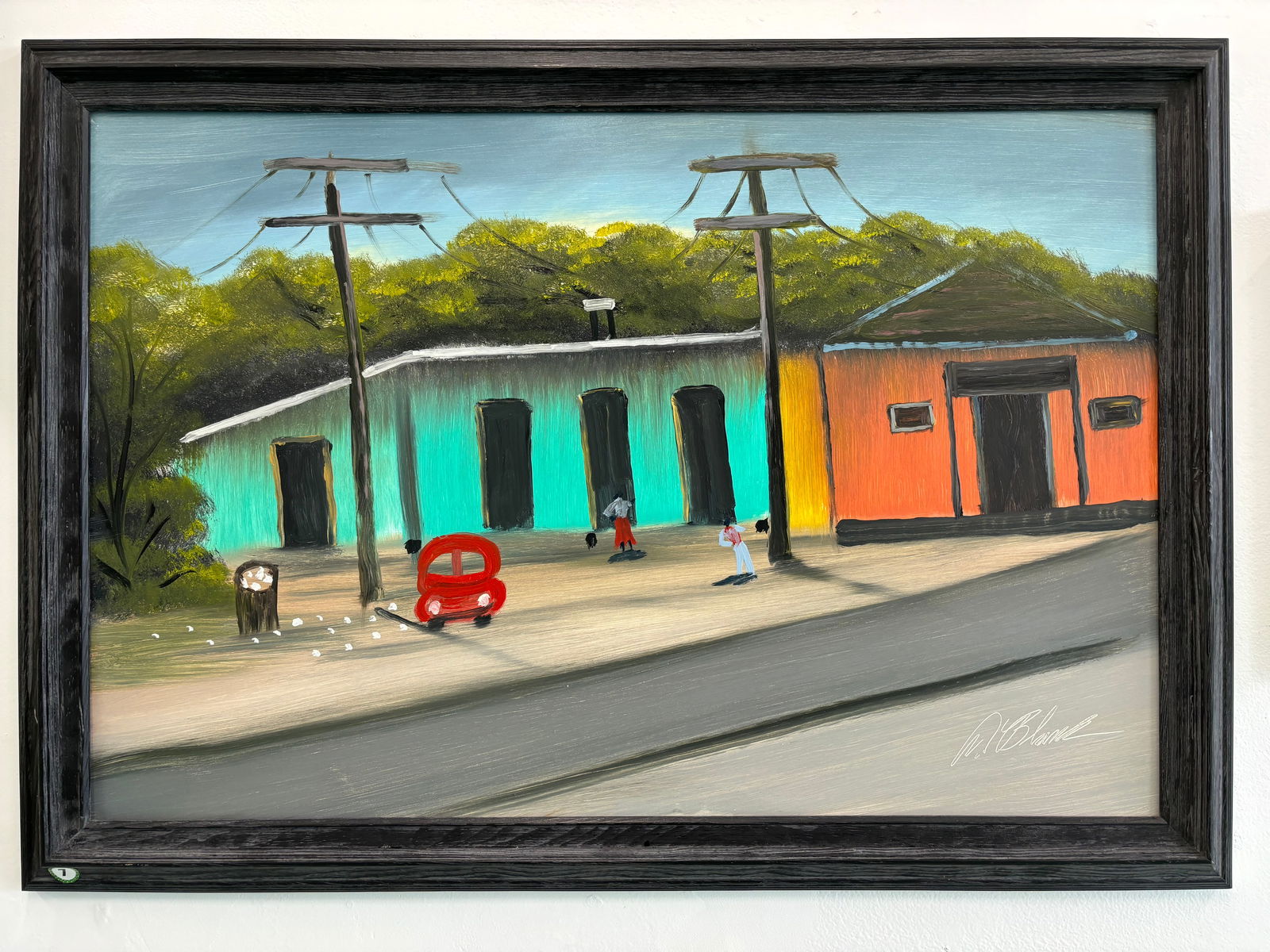 Al Black "Eddie's Place" 24X36 Masonite, Florida Highwaymen Painting (1 of 5)