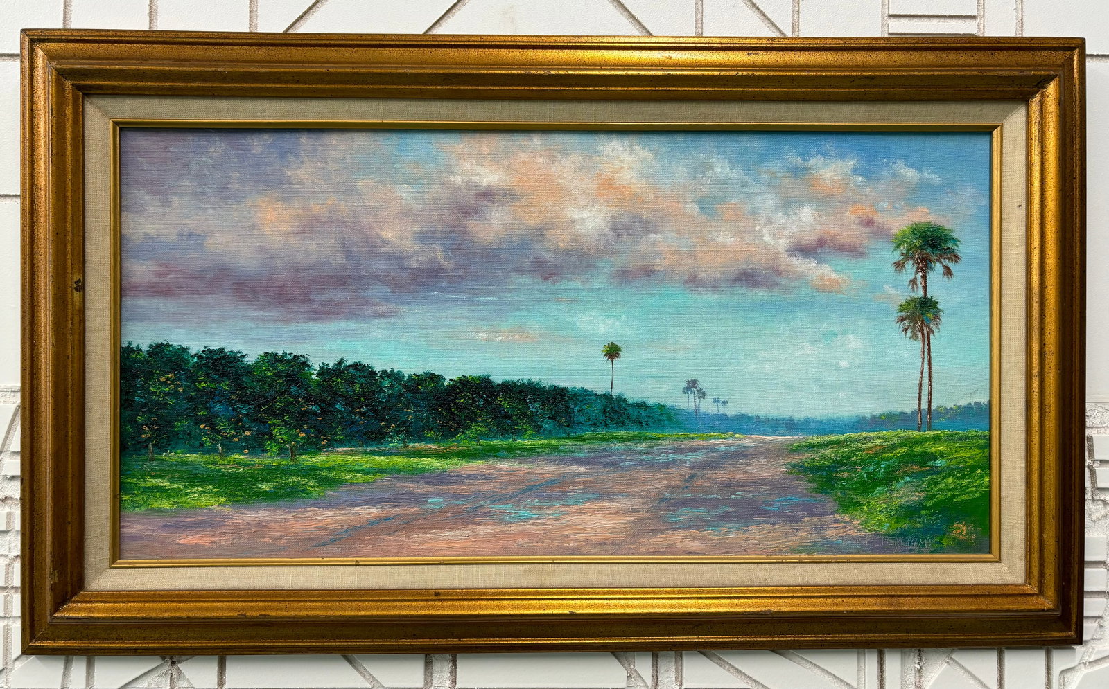 Ahmed Eltemtamy "Florida Orange Grove" 12X24 Canvas, Florida Highwaymen Painting (1 of 5)
