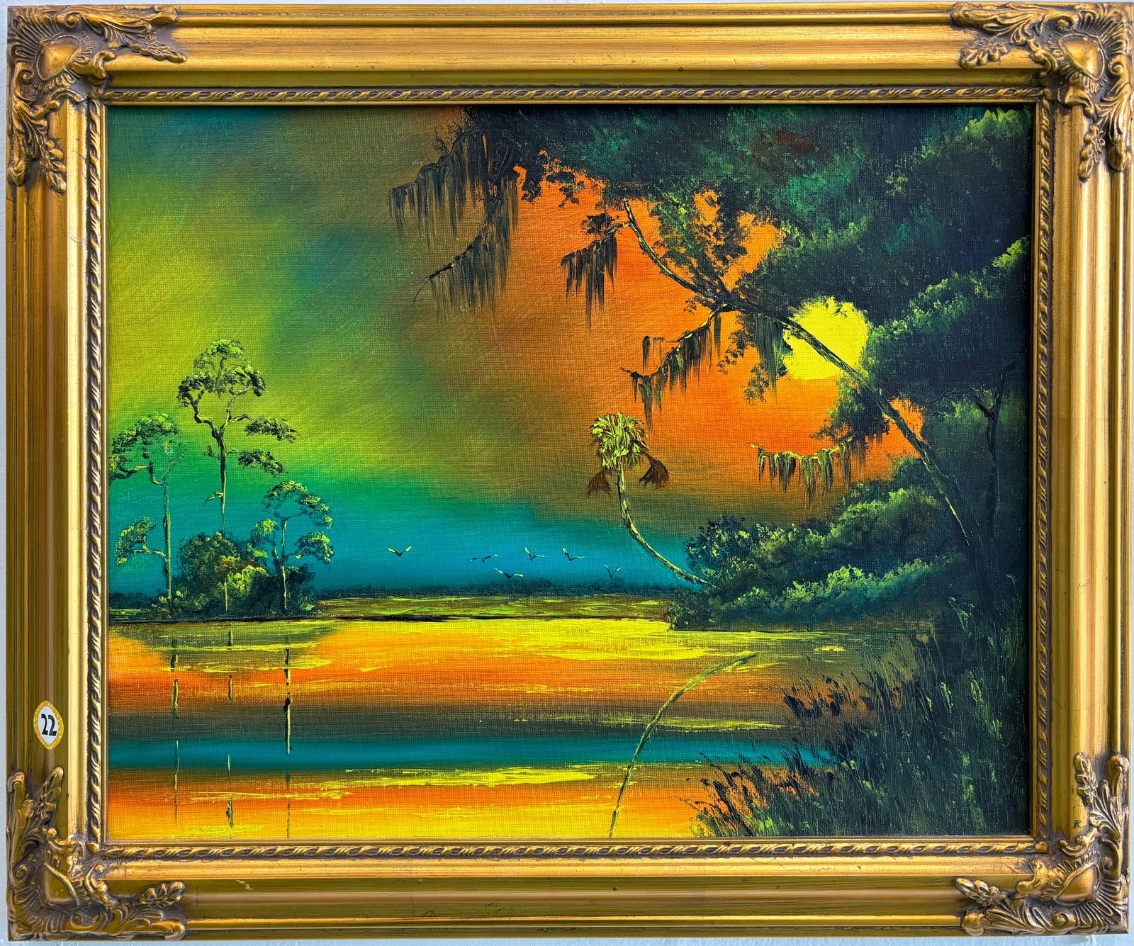 Carnell Smith "Dreamy Fire Sky" 16X19.5 on Canvas Board (1 of 4)