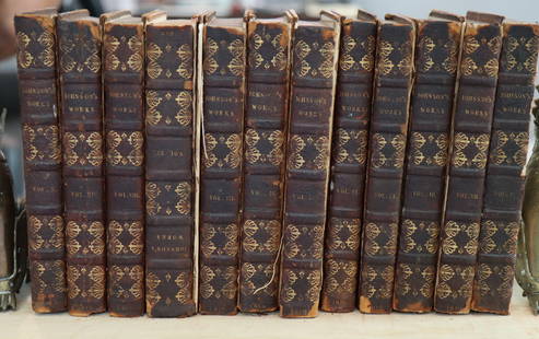 Jonson's Works Antique Book Lot: Author(s): Samuel Johnson Book Title: The Works of Samuel Johnson Year: 1810 Size in inches: 8.5 x 5.5 Origin: London Author Bio: Samuel Johnson (18 September [O.S. 7 September] 1709 – 13 December 1