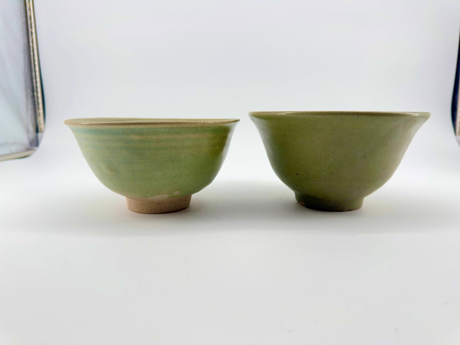 Song Dynasty Celadon Glazed Ceramic Bowls Set of Two – 6×3 in (1 of 3)