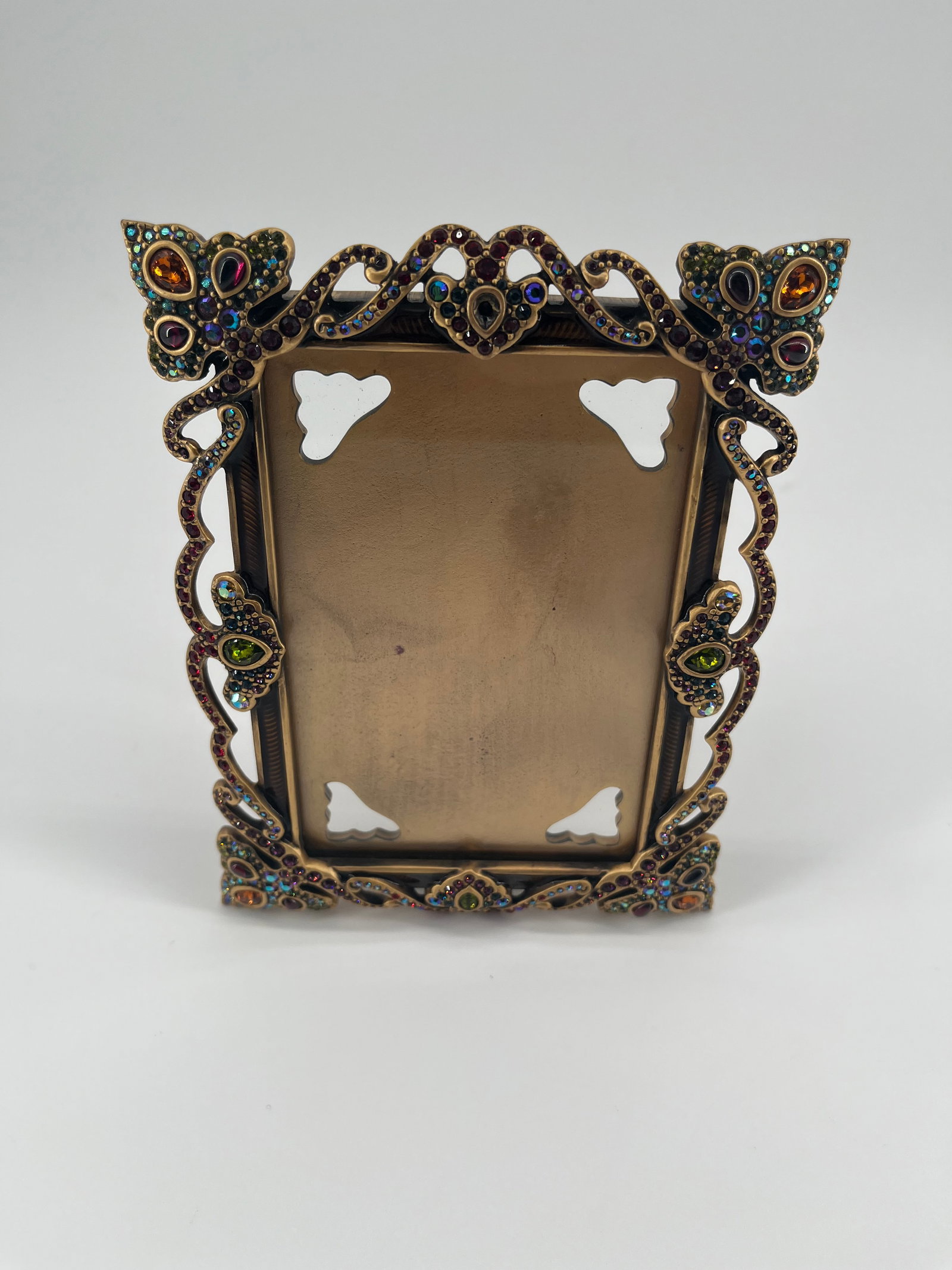 Jay Strongwater Swarovski Crystal Embellished Butterfly Motif  Picture Frame – 5x6 in. (1 of 4)