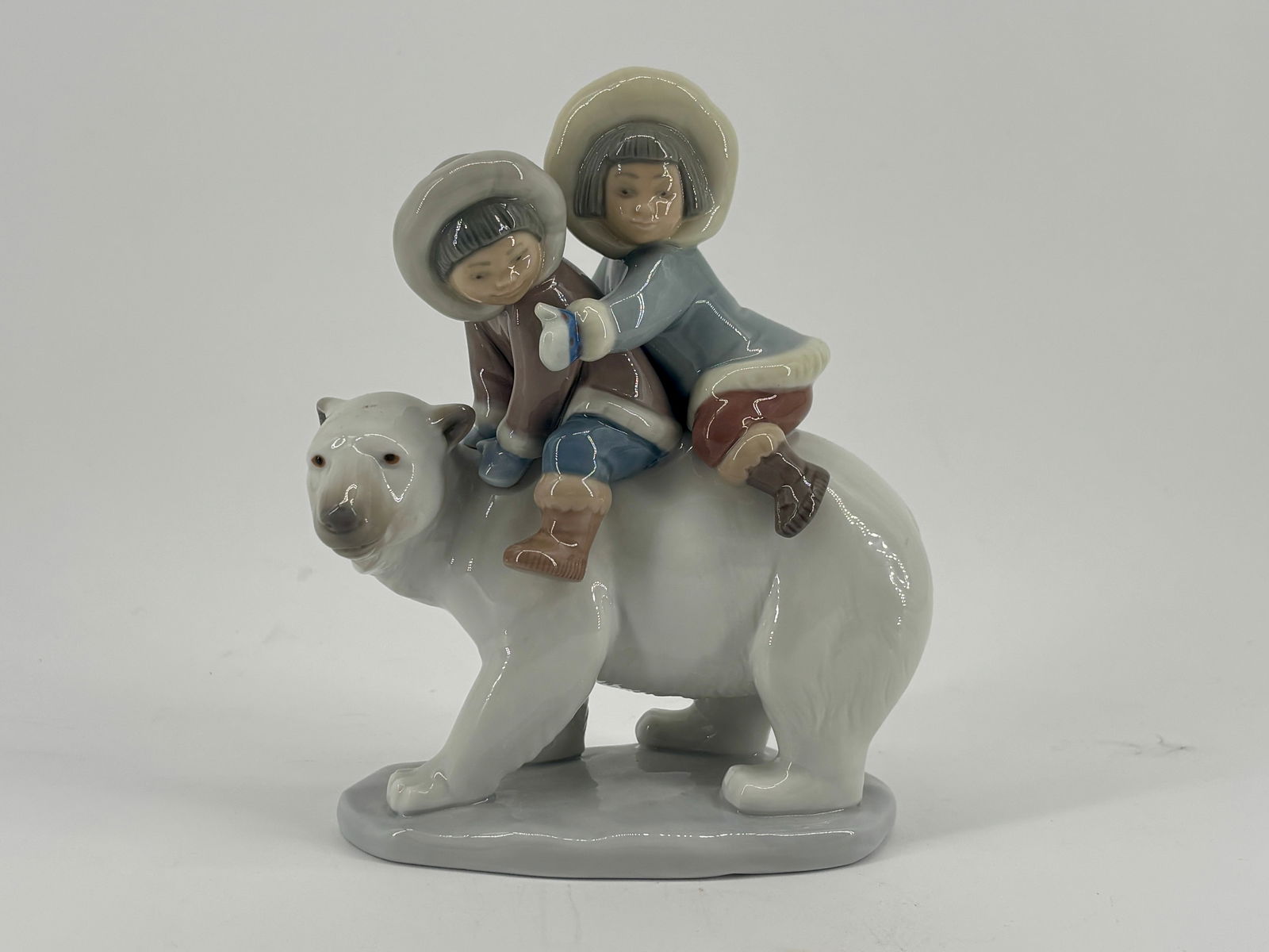 Lladro 'Eskimo Riders' Porcelain Figurine No. 5355 – 5.5  × 2.5  × 1.5 in (1 of 4)