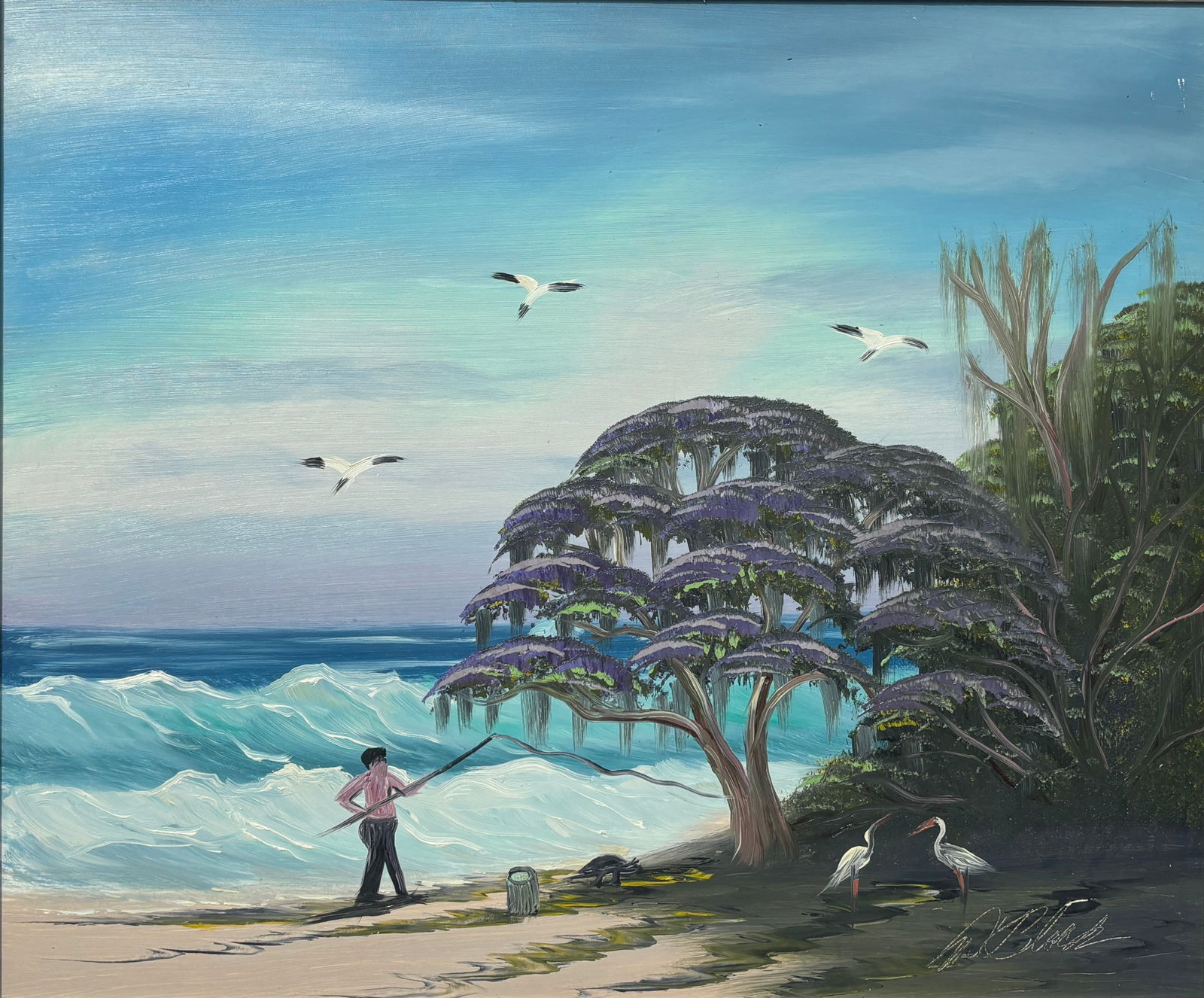 Al Black, Florida Highwaymen Painting “Wayward Cast" 20 x 24 (1 of 5)