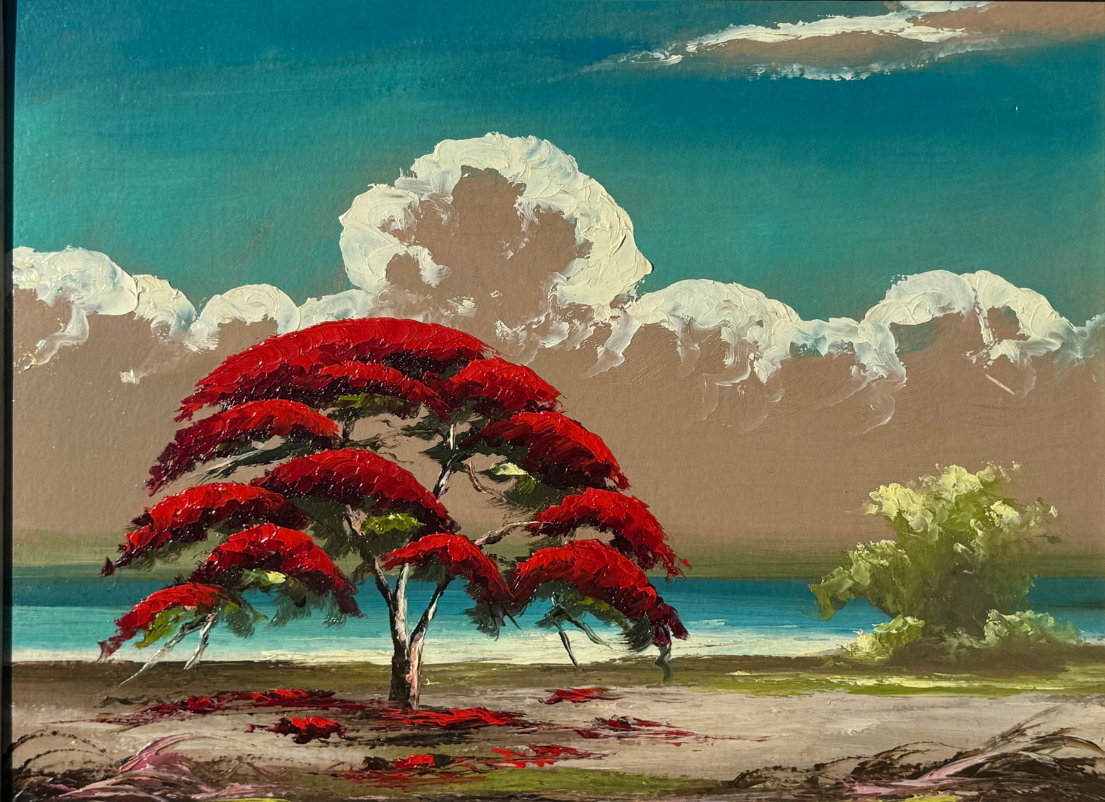 James Gibson, Florida Highwaymen Painting “Enduring Bloom" 18 x 24 (1 of 5)