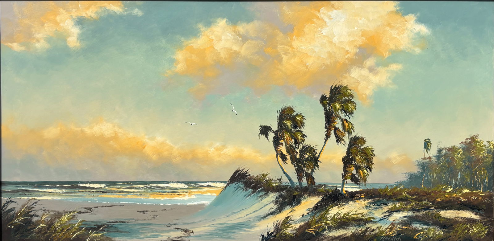 Mary Ann Carroll, Florida Highwaymen Painting “Wind Over the Break" 24 x 36 (1 of 4)