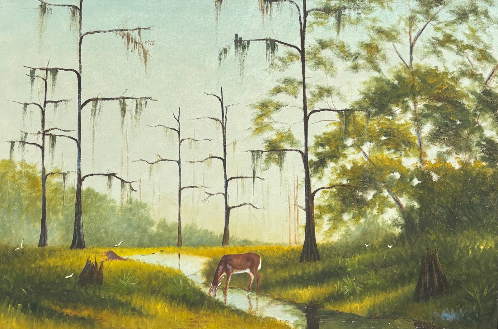 Florida Landscape Painting, 24 x 36 — Light Through the Backwoods (1 of 4)