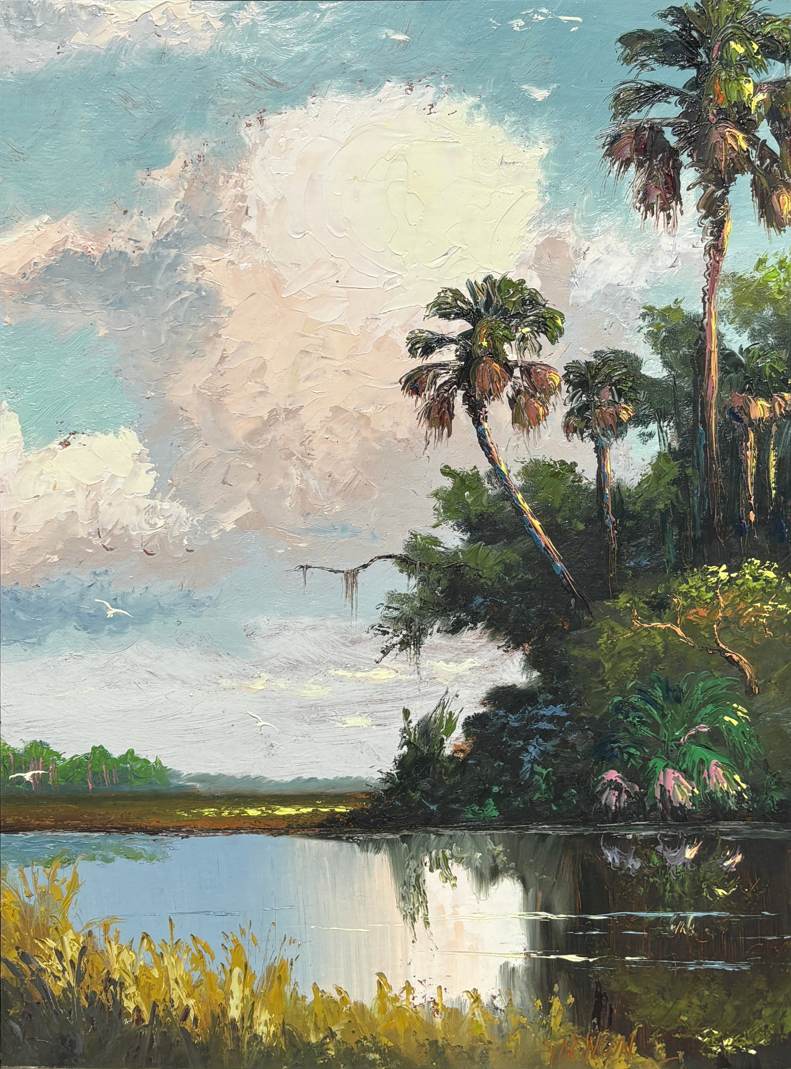Sam Newton, Florida Highwaymen Painting, 18 x 24 — Calm Under Built Sky (1 of 5)