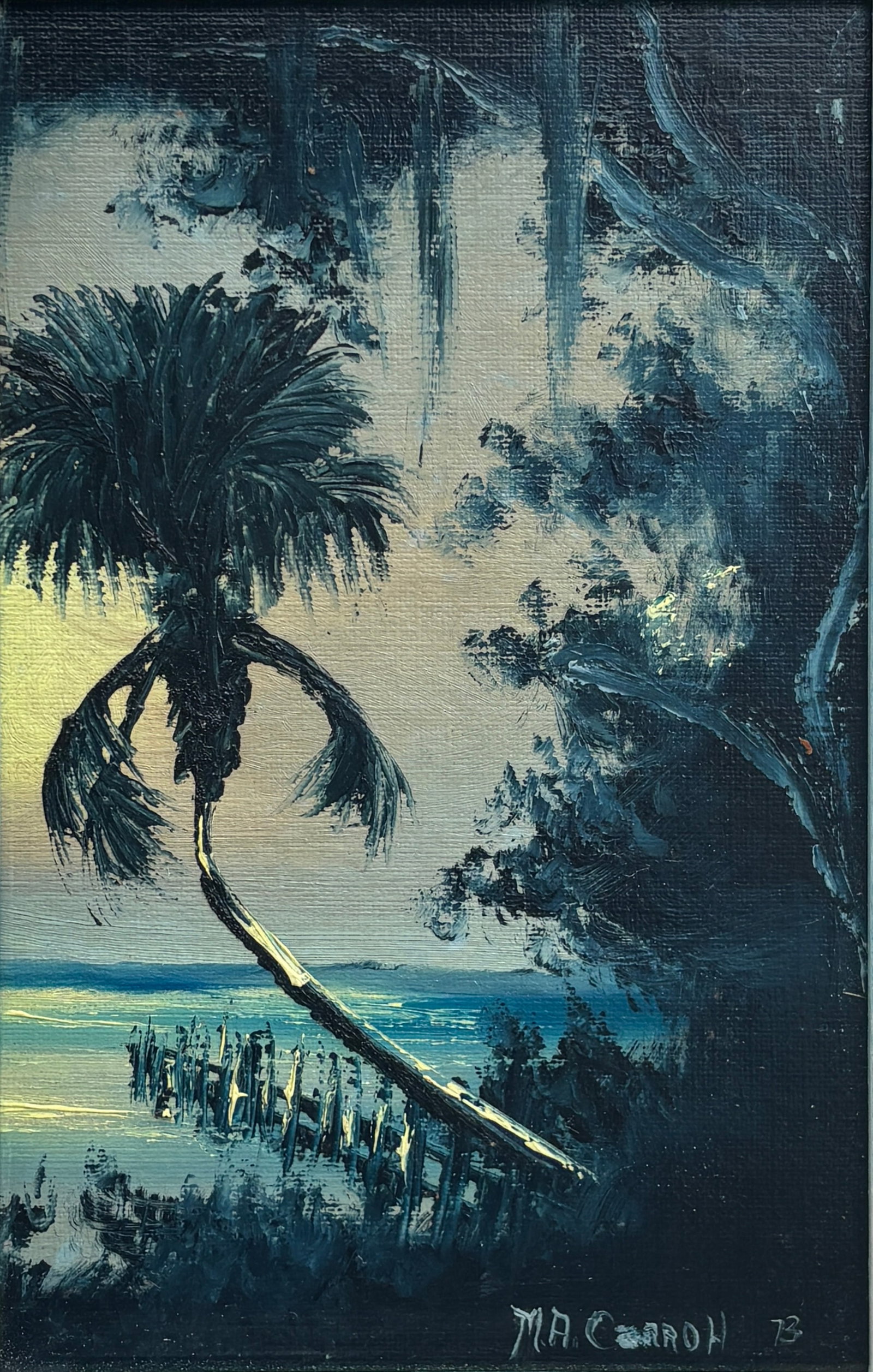 Mary Ann Carroll, Florida Highwaymen Painting, 8 x 12 — Moonlight Sable (1 of 5)