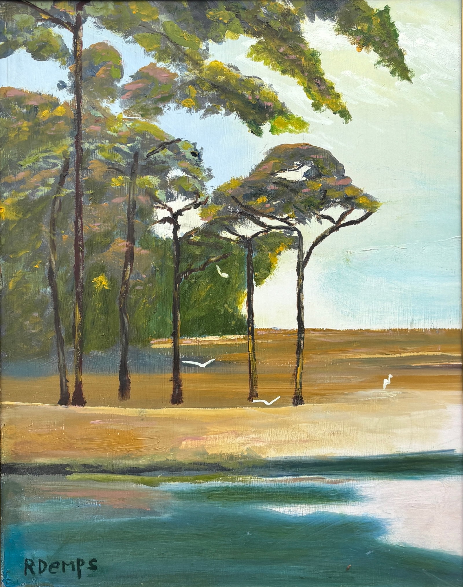 Rodney Demps, Florida Landscape Painting, 16 x 20 — Tall Pines, Taller Pines (1 of 5)