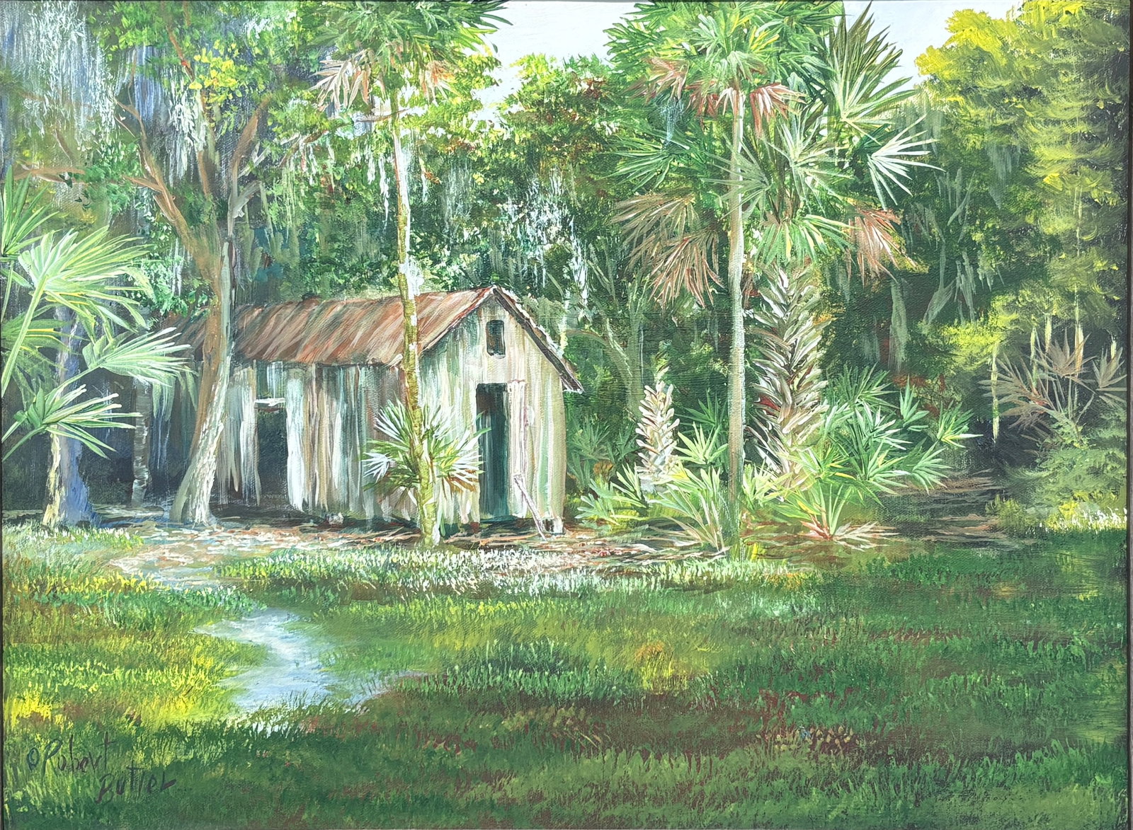 Robert Butler, Florida Highwaymen Painting, 18 x 24 — No Neighbors. That’s the Idea (1 of 5)