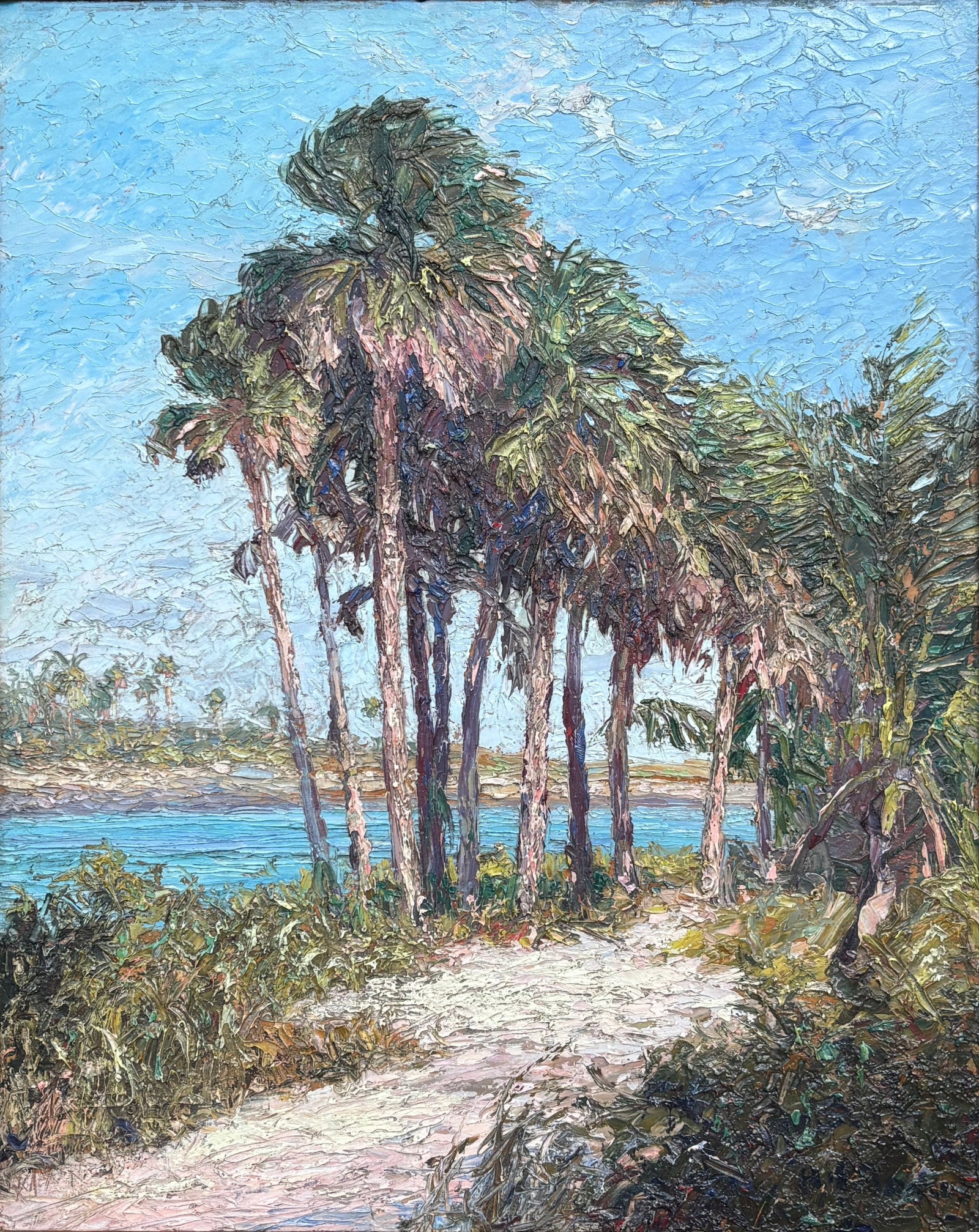 A.E. “Beanie?? Backus, Florida Landscape Painting, 16 x 20 — Sandfly Point (1 of 7)