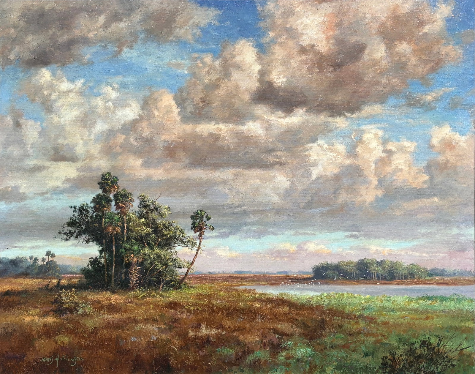 James Hutchinson, Florida Landscape Painting, 24 x 30 — West Florida under Big Sky (1 of 5)