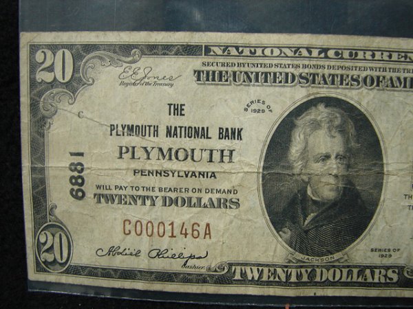 1929 $20 U.S. NATIONAL CURRENCY NOTE. - 2