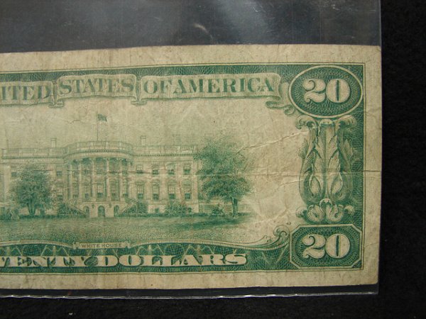1929 $20 U.S. NATIONAL CURRENCY NOTE. - 6