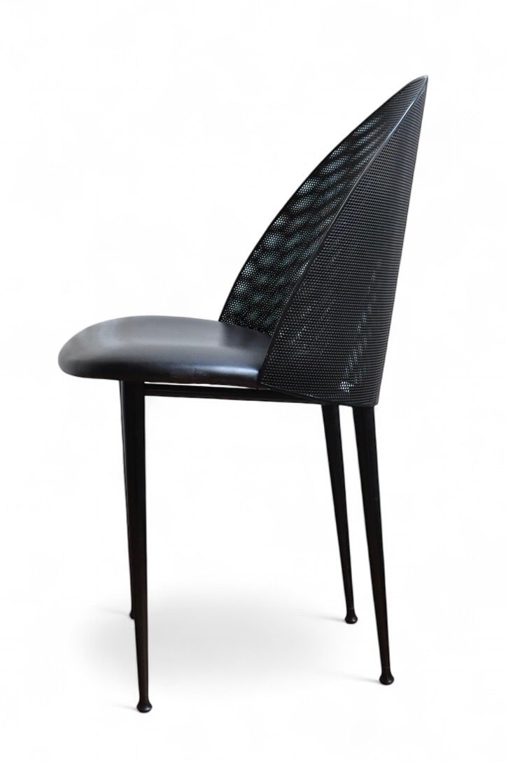 Pascal Mourgue Atlantic Chair: Pascal Mourgue AtlanticChairMetal and woodArtelano edition Creation date: circa 1990 H83.5 W46 D49.5 cm**Pascal Mourgue** is a French designer whose work is characterized by a rigorous, thoughtful app