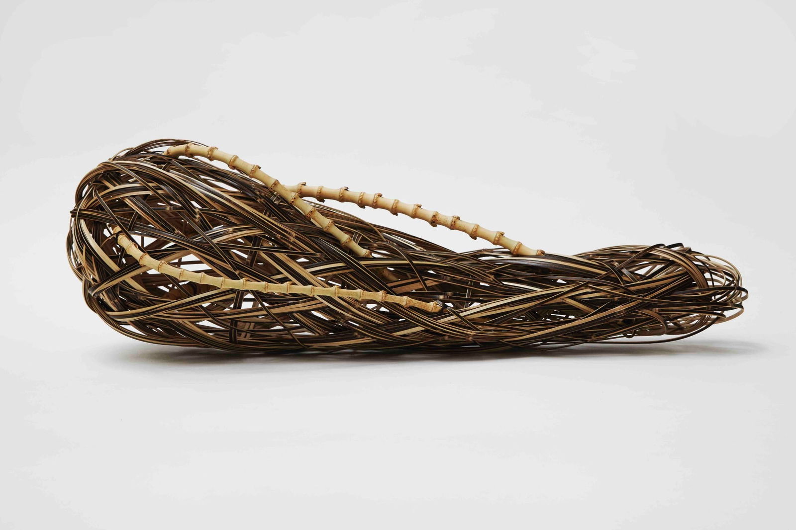 TANABE Chikuunsai IVS?shutsuBambou noir (kurochiku) et rhizome de bambou tigre (torachiku)Trois (1 of 3)