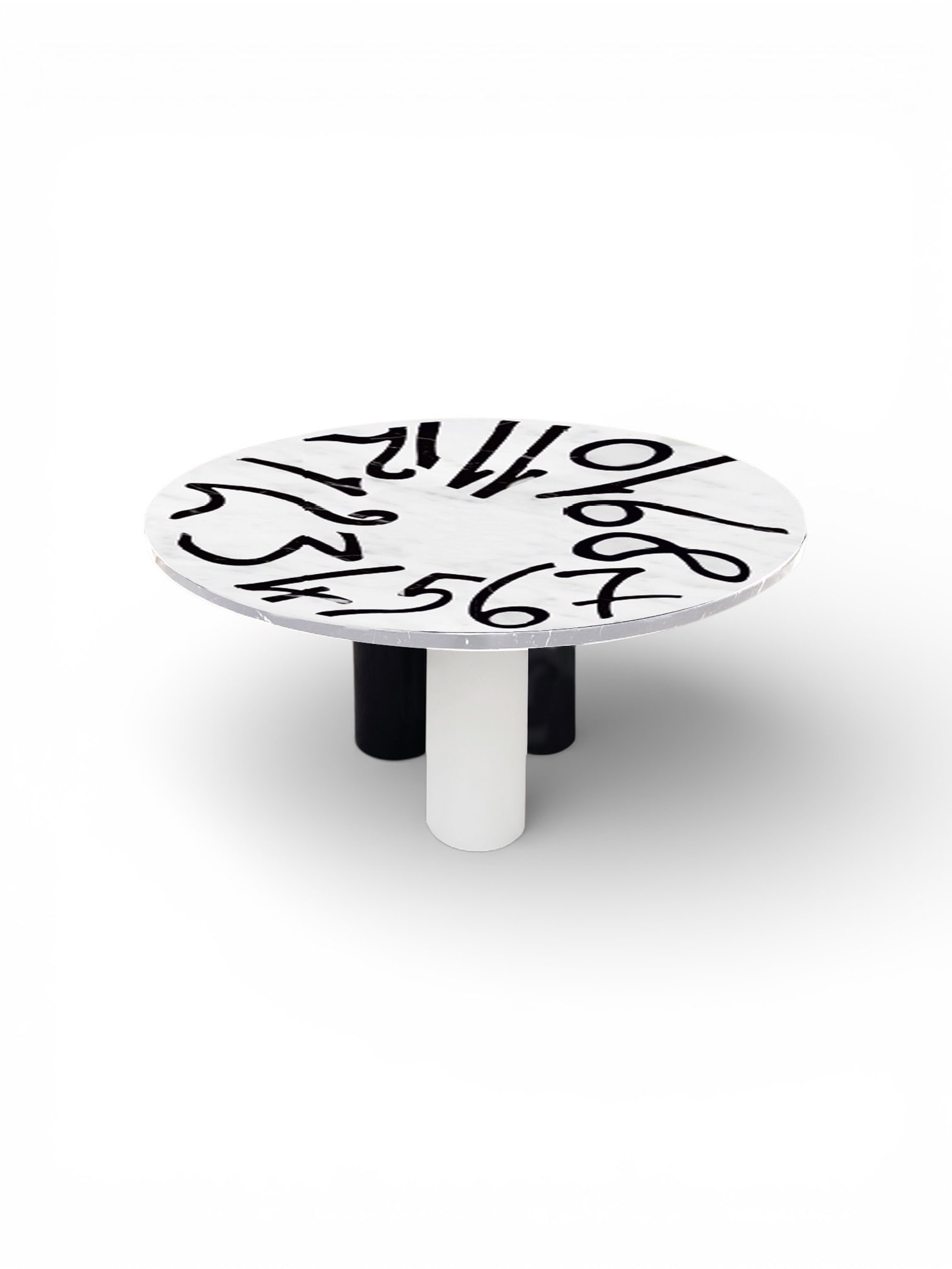 Mimmo PaladinoSenza TitoloTable Marbre Nero Marquina / Bianco Carrara poli ou satinéEdition Cleto (1 of 1)