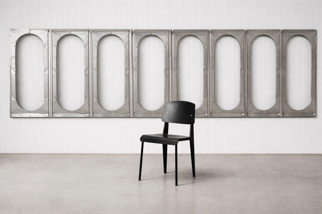 Jean Prouvé .Set de 15 Bacs auto-portant Hublot.Aluminium.Réalisé pour pour Studal - Bâtiment (1 of 3)