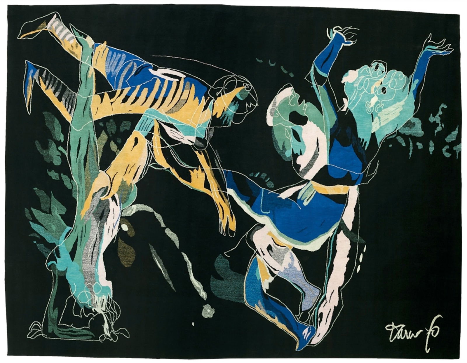 Dario Fo .Circo .Tapis tissé à la main.Édition de 29 exemplaires.Laine et soie.Édition Cléto (1 of 2)