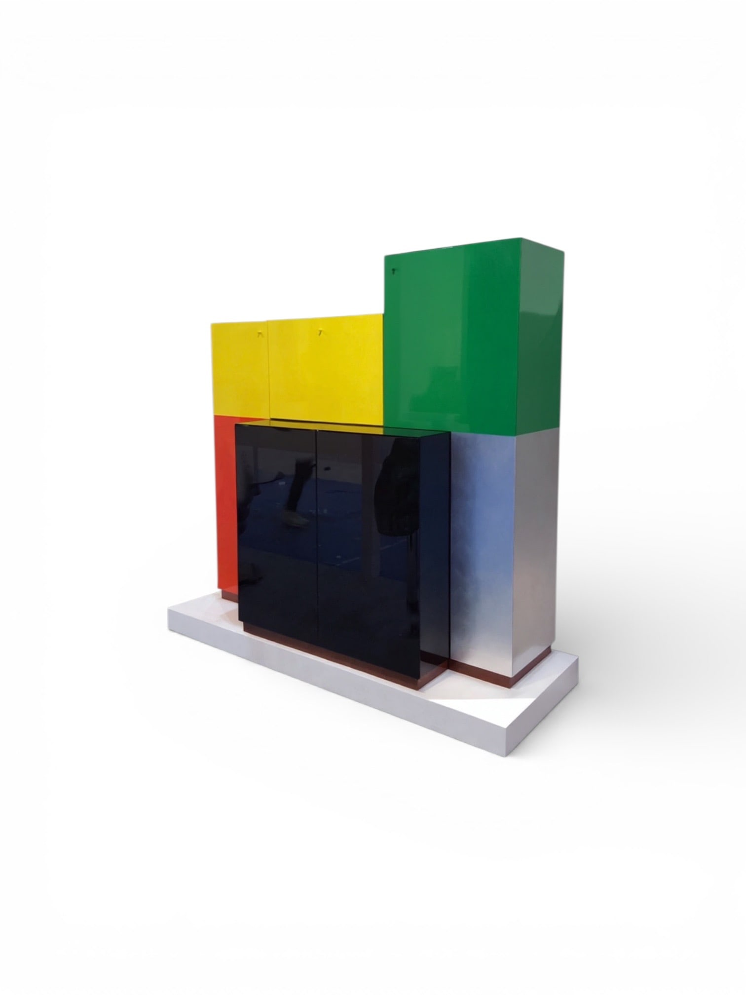 Peter Halley .White .Meuble de rangement.Edition de 3 exemplaires.Edition Cléto Munari.H170 L200 (1 of 4)