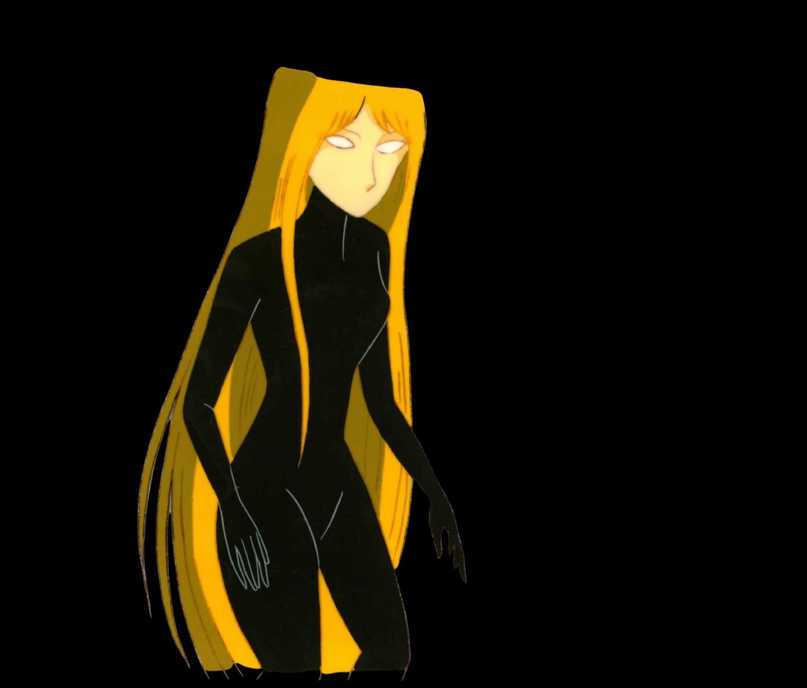 Albator 84 / Captain Harlock (?????) Miimé / Clio / Mima Hand-painted celluloid sheet (1 of 2)