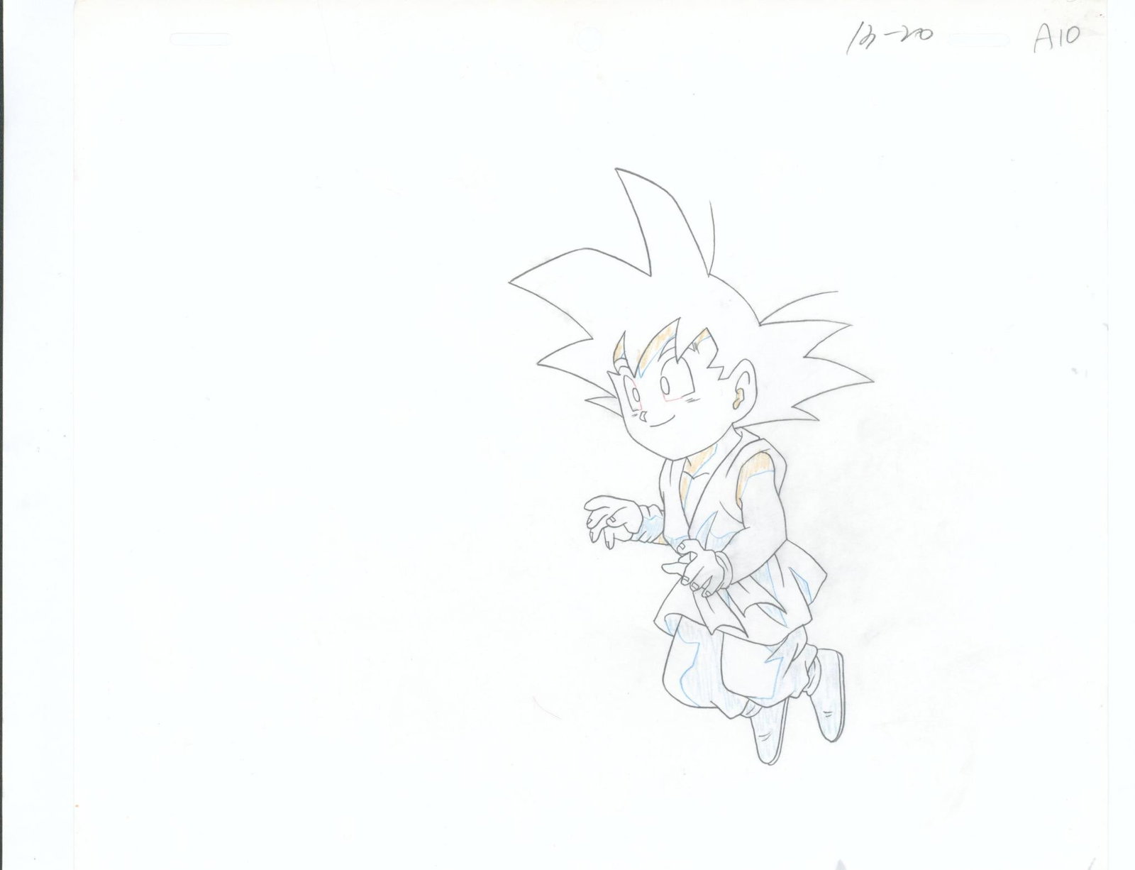 Dragon Ball (???????) Son Goku Dôga executed in graphite and colored pencil made (1 of 1)