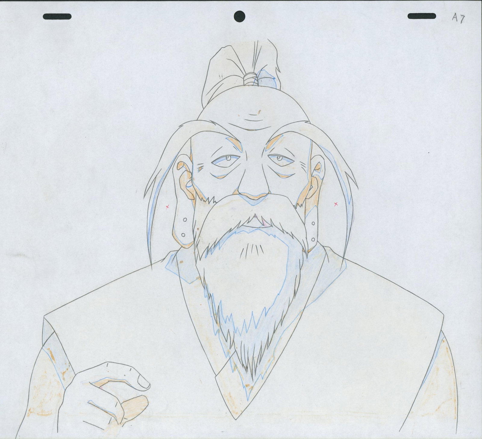 Hunter x Hunter (?????×?????) Netero Dôga in graphite and colored pencils created (1 of 1)