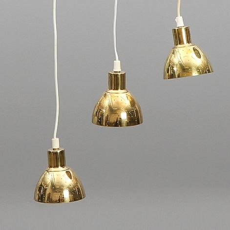 Hans-Agne Jakobsson Three "Flora" lamps Brass Date of creation: 1960s approx. H10.5 D11 cm: Hans-Agne Jakobsson Three "Flora" lampsBrass Date of creation: 1960sapprox. H10.5 D11 cm Condition: Normal wear and tear. A leading figure in 20th-century Scandinavian design, Hans-Agne Jakobsson
