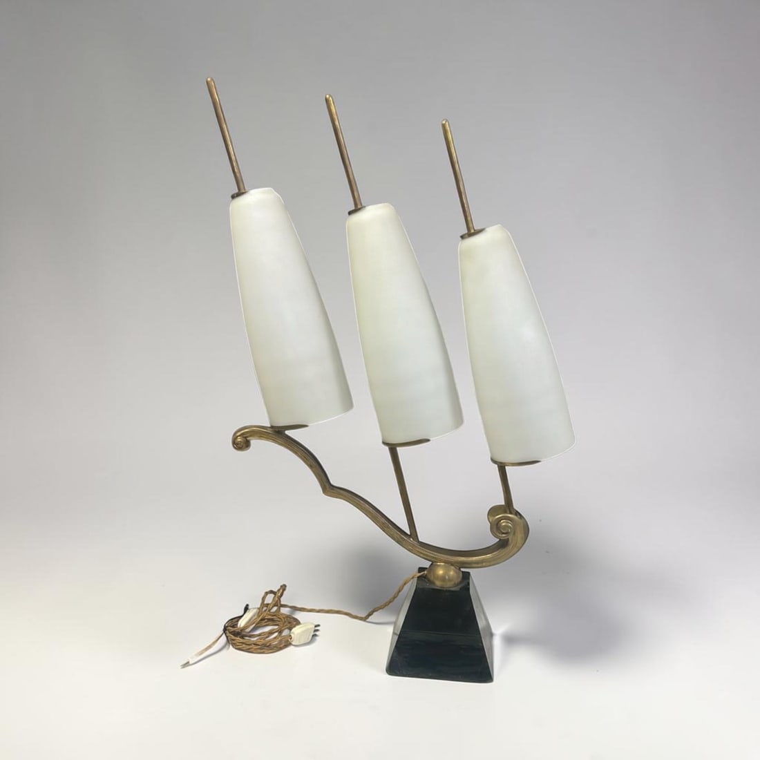 Roberto Giulio Rida (1943) Gilded brass and Seguso glass H 90 W 54 cm (1 of 1)