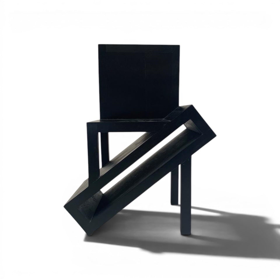 Paolo Pallucco No. 24 Chair Lacquered wood Limited edition of 4 pieces Date of creation: circa: Paolo Pallucco No. 24 Chair Lacquered woodLimited edition of 4 pieces Date of creation: circa 1980 Produced by Pallucco in an extremely limited series, the Chair No. 24 reflects the experimental