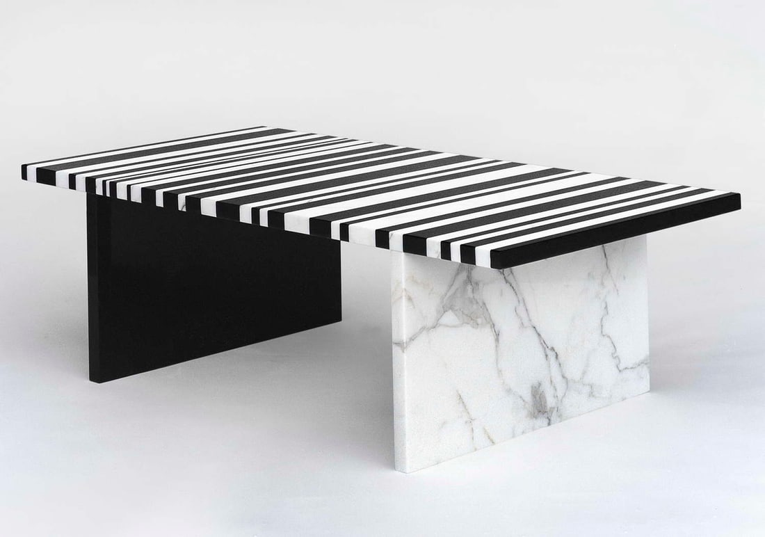 E. Sabatini Barcode Table Marble H23 W120 D60 cm 90 kg: E. Sabatini Barcode Table Marble H23 W120 D60 cm90 kg
