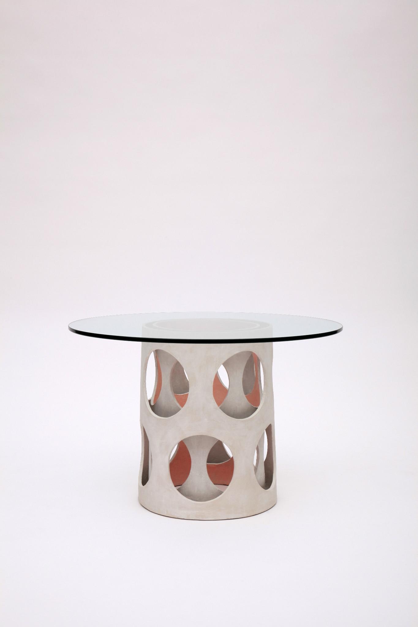 Rosa Cortiella Tribut I Bedside table Ceramic, glass Creation date: 2023 For Rosa Cortiella, (1 of 5)