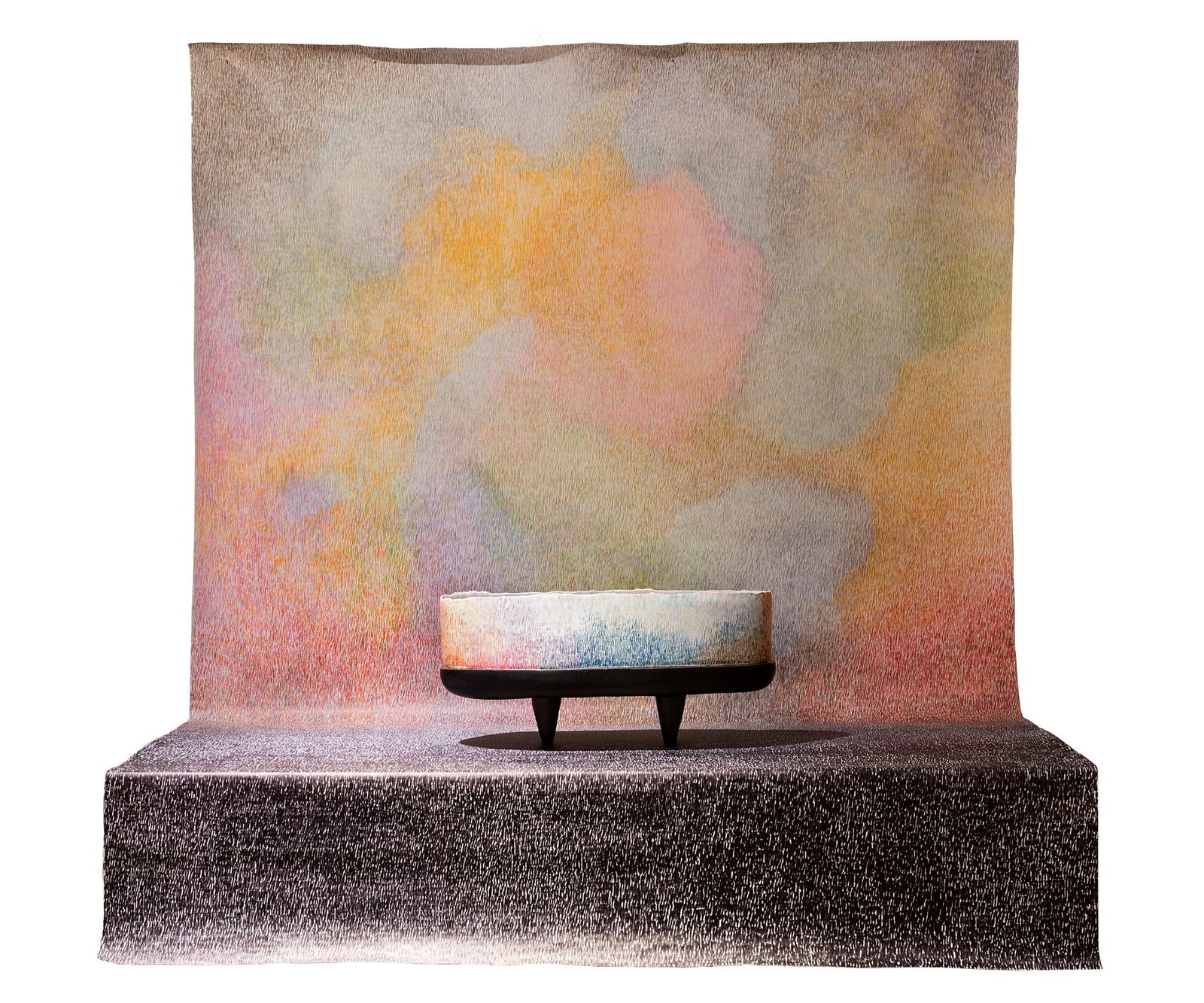 Rosa Cortiella Camuflatge set Fruit bowl Stoneware and glazed ceramic H26.5 W55 D21 cm Painting (1 of 9)