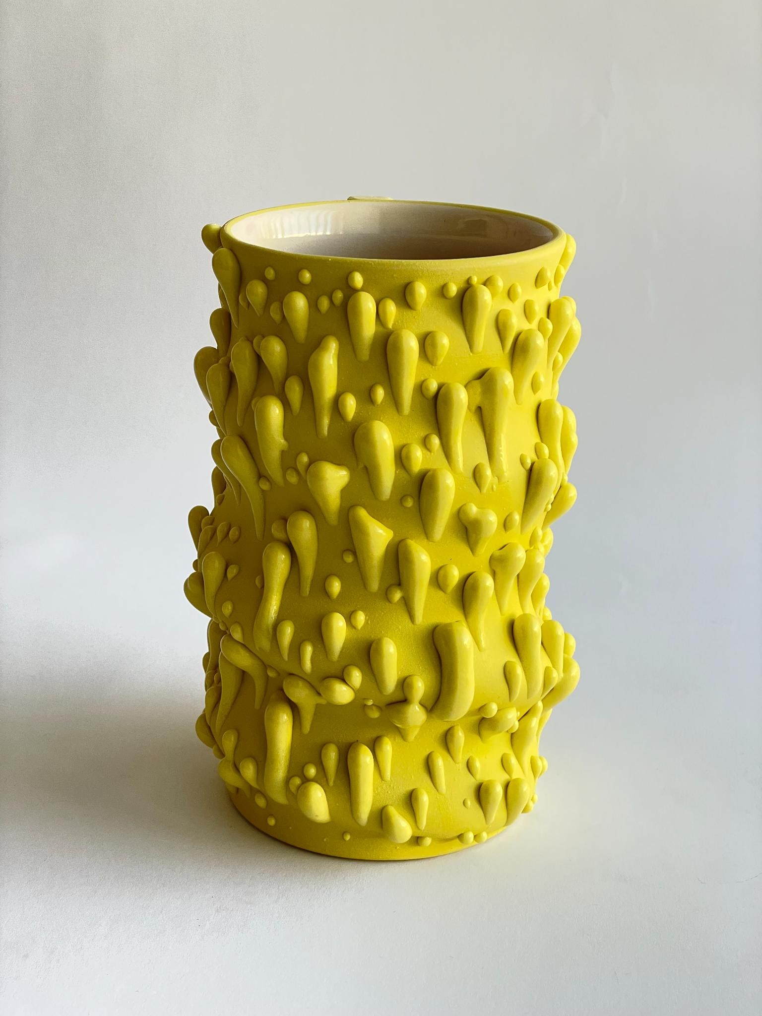 Philip Kupferschmidt Yellow Drop Vase One of a kind H22 W14 cm Hand-turned, glazes created by: Philip Kupferschmidt Yellow Drop Vase One of a kind H22 W14 cm Hand-turned, glazes created by the artist, can contain liquids.