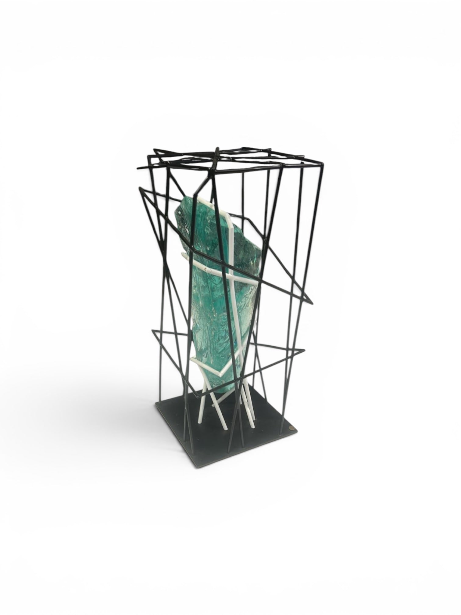 Roberto Giulio Rida (1943) Sculpture Metal, tinted glass One-of-a-kind piece H 47 W 19 cm (1 of 1)