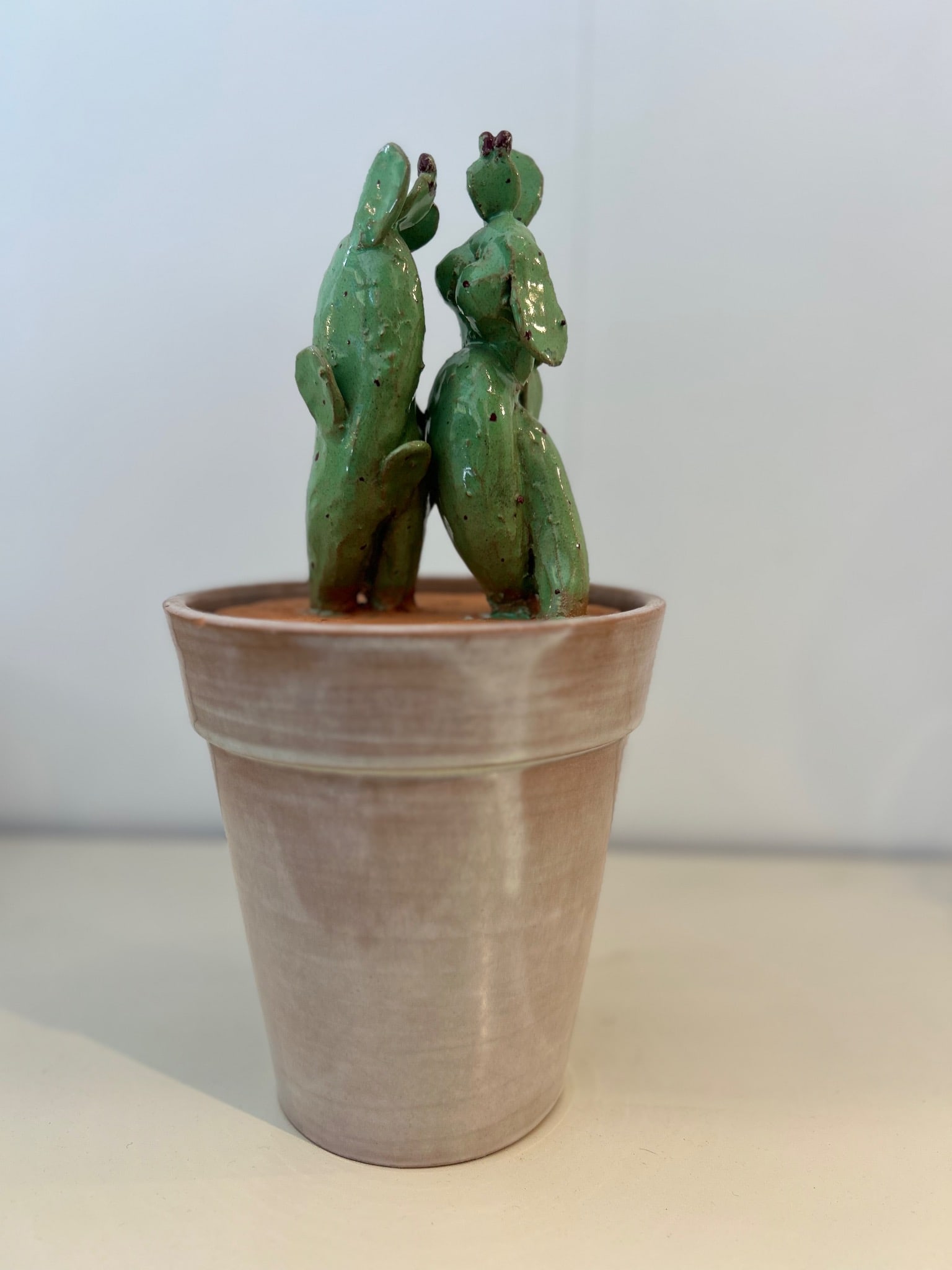 Ugo La Pietra (born 1938) Amore Mediterraneo Vase Sicilian ceramics Hand-signed and dated "Ugo La: Ugo La Pietra (born 1938) Amore MediterraneoVaseSicilian ceramics Hand-signed and dated "Ugo La Pietra 2000"Date of creation: 2000 H32 D16 cm Part of a collection of vases inspired by Sicilian cacti.